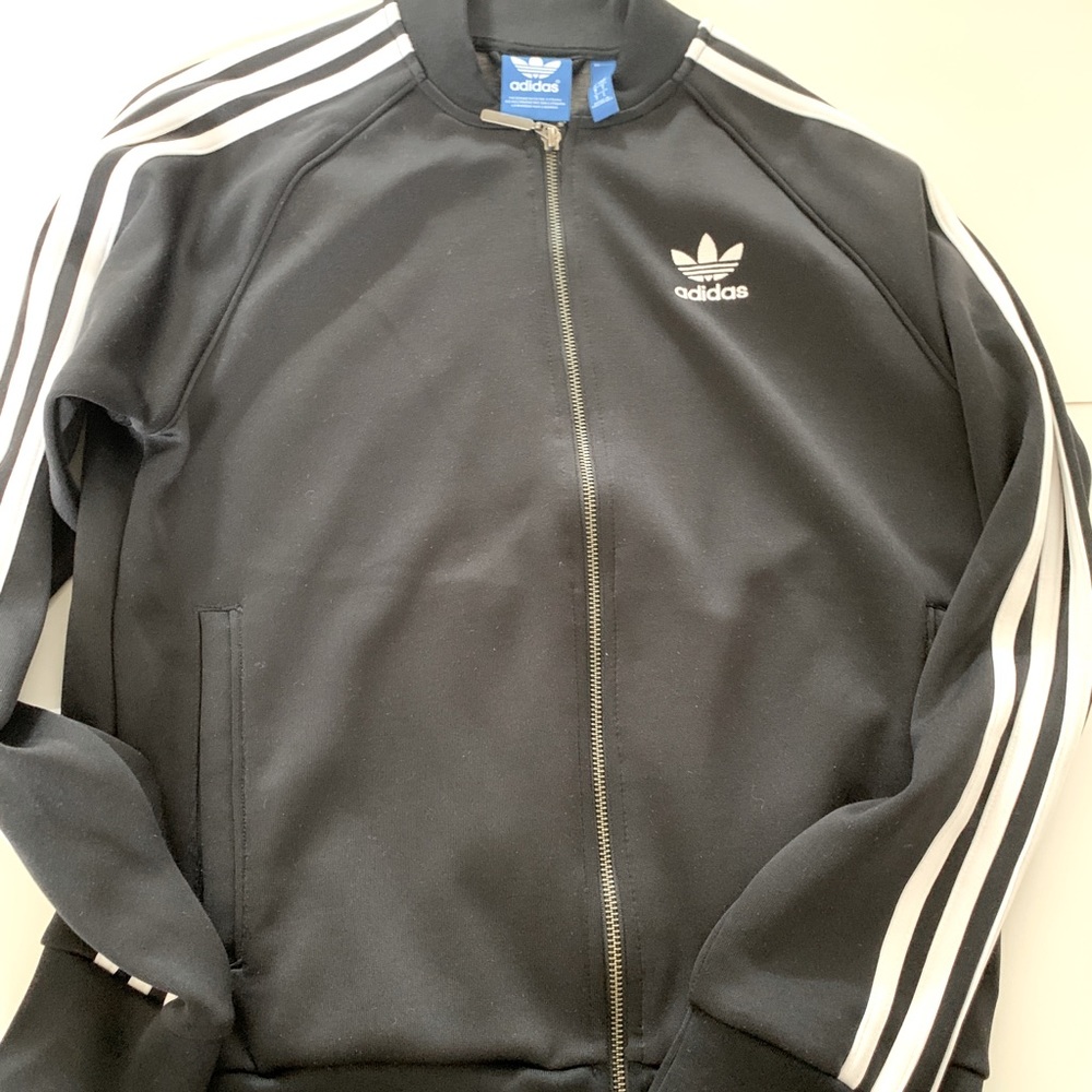 Adidas classic zip up bomber jacket